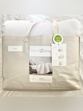 💕NWT King - Sand - Dream Stories 4-Piece Comforter Set, soft neutral